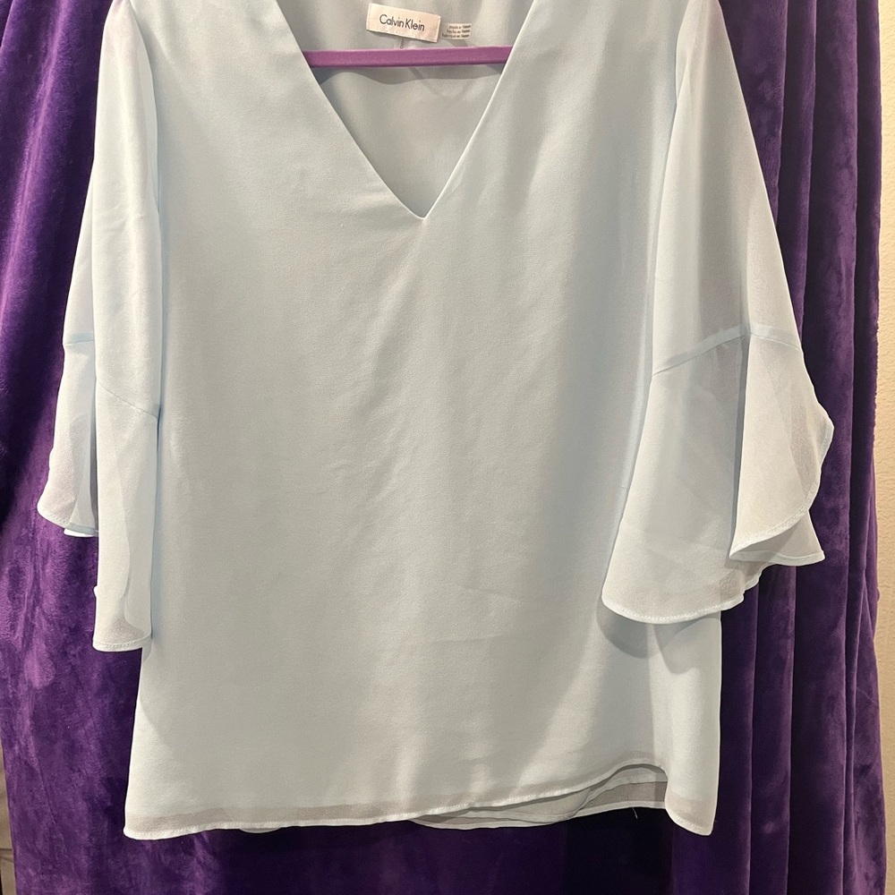 Calvin Klein Soft Blue Women's Blouse